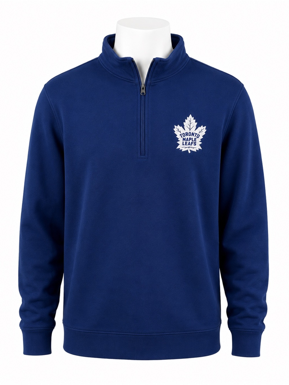 Size XXL Toronto Maple Leafs Men’s Quarter Zip Pullover Sweatshirt Blue NHL